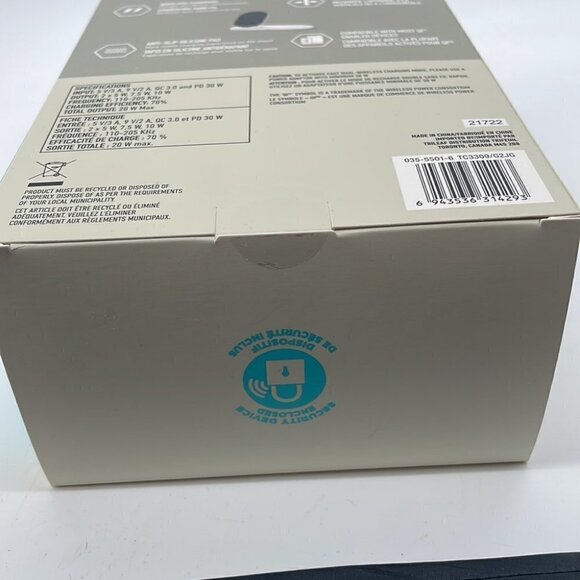 𝅺BLUE Hive NWT iPhone android smart phone dual charging stand 20w Fabric - Picture 7 of 8